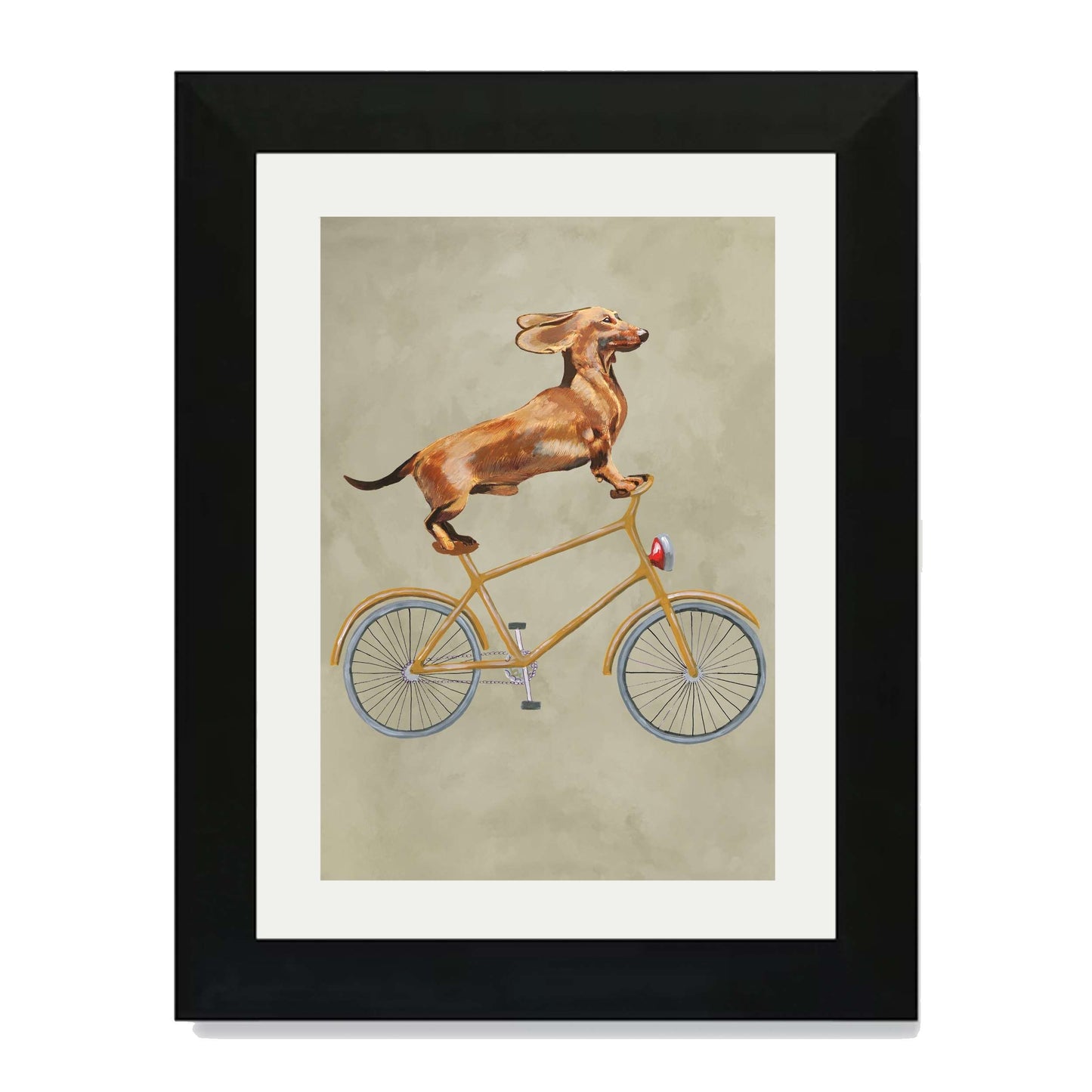 DACHSHUND ON BICYCLE | PRINT
