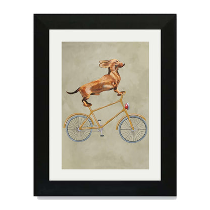 DACHSHUND ON BICYCLE | PRINT