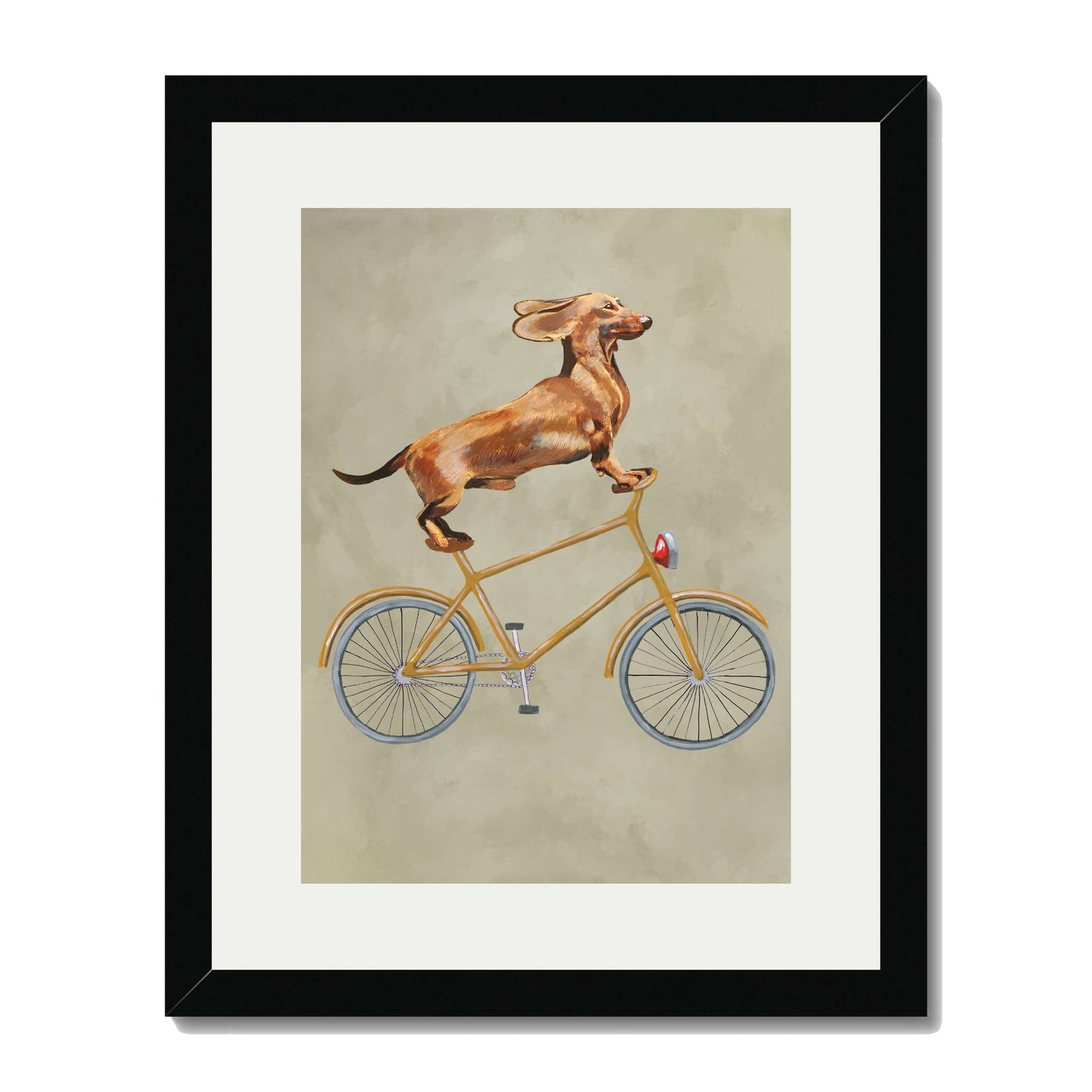 DACHSHUND ON BICYCLE | PRINT