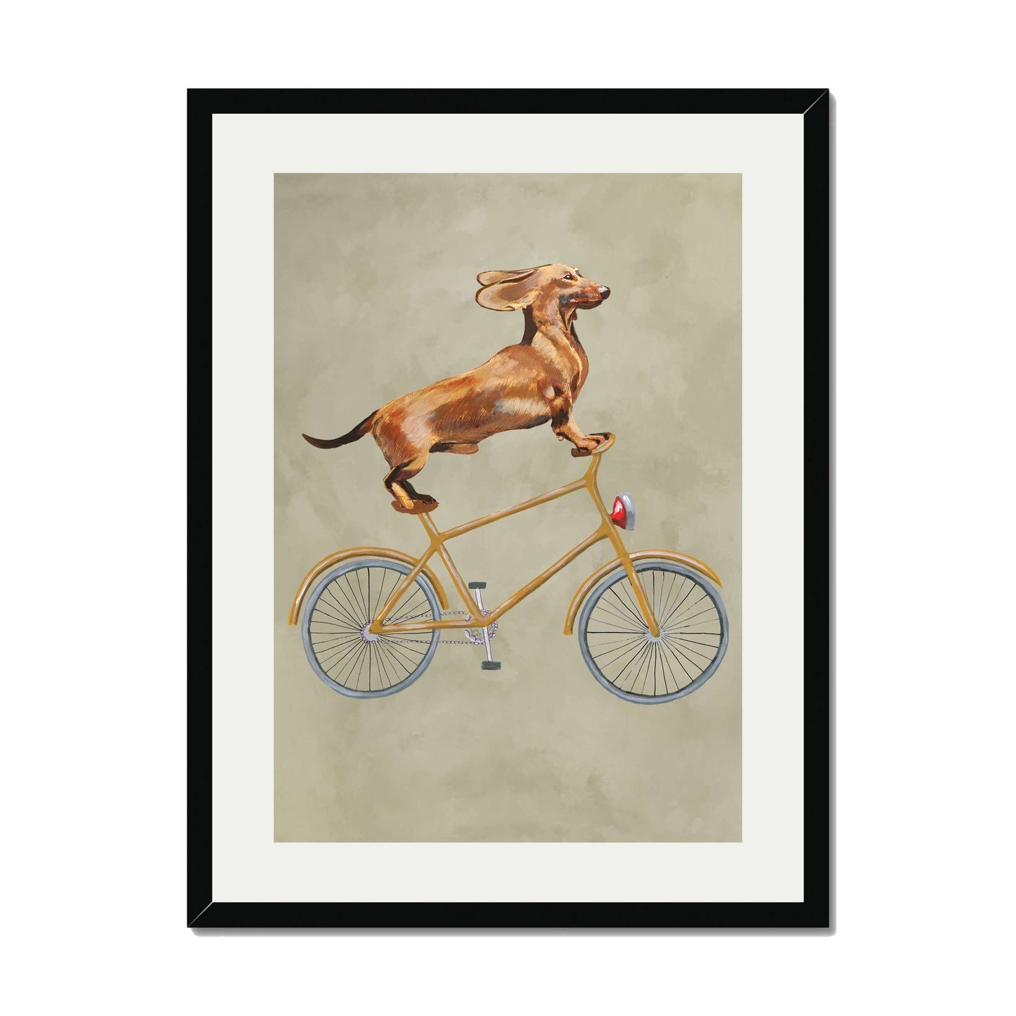 DACHSHUND ON BICYCLE | PRINT