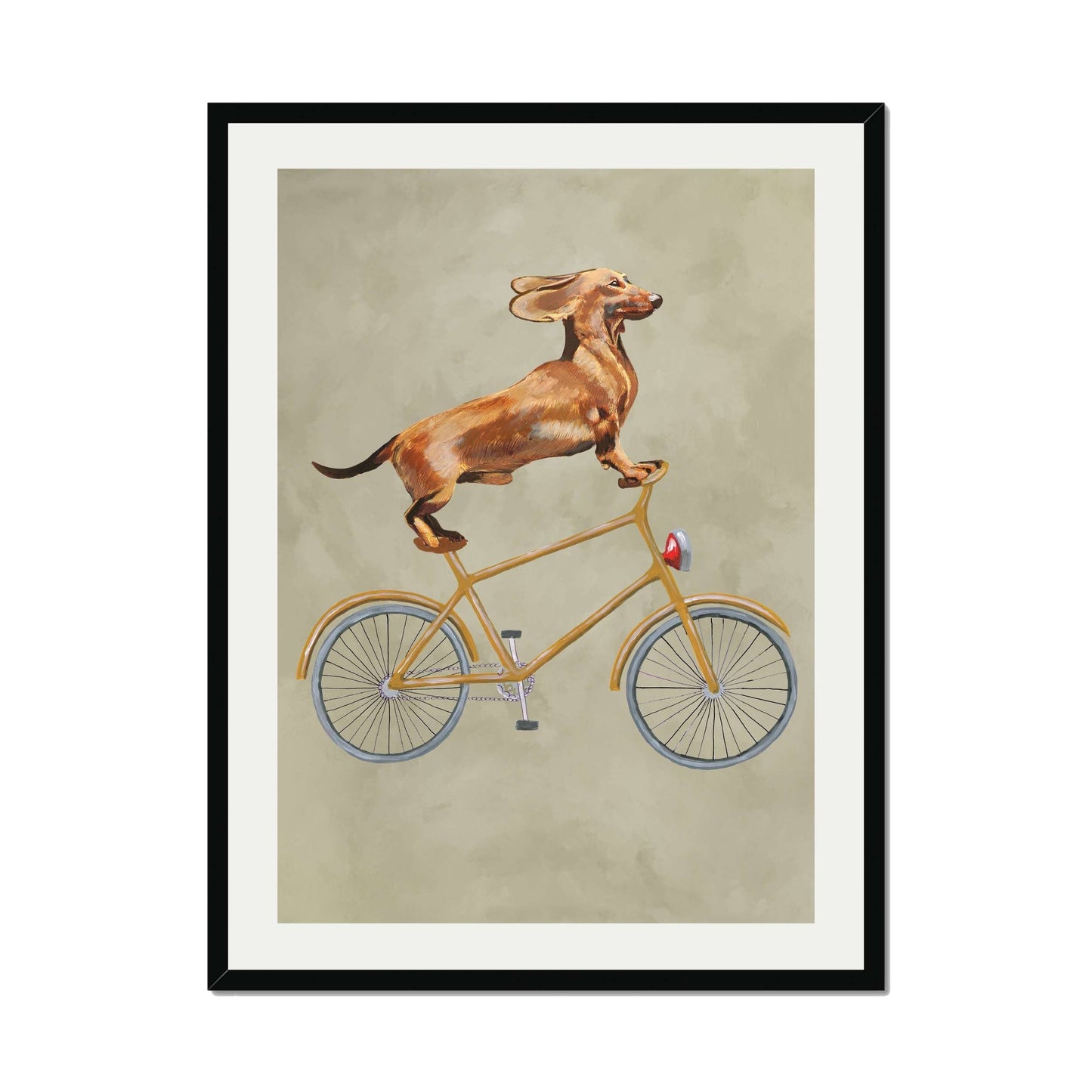 DACHSHUND ON BICYCLE | PRINT