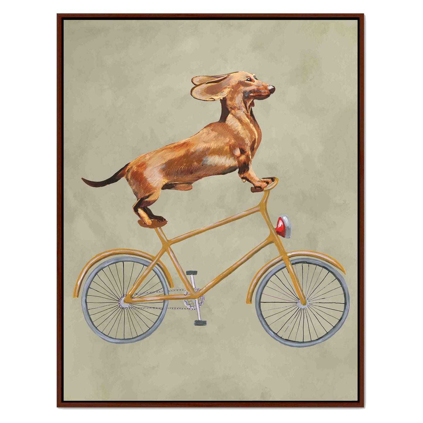 DACHSHUND ON BICYCLE | CANVAS