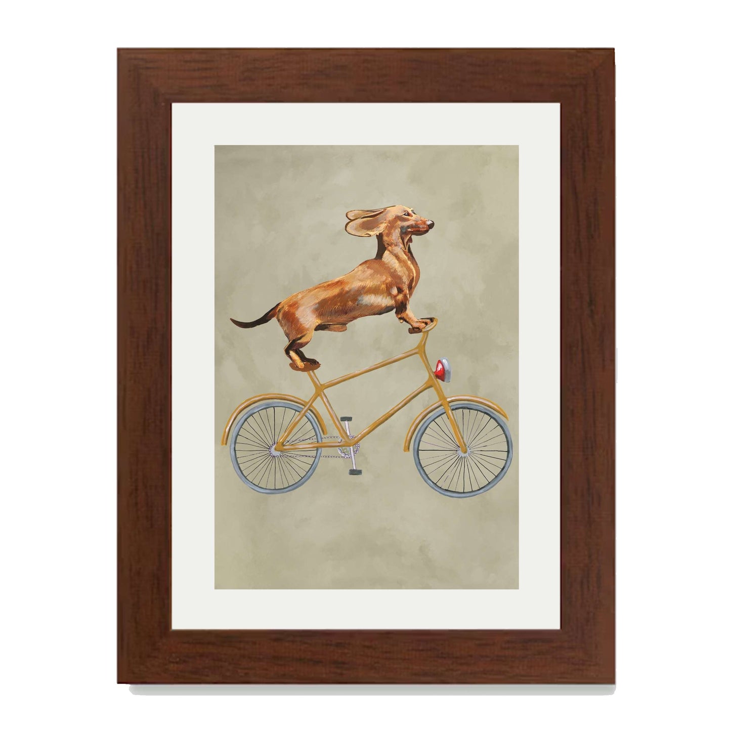 DACHSHUND ON BICYCLE | PRINT