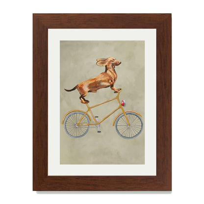 DACHSHUND ON BICYCLE | PRINT