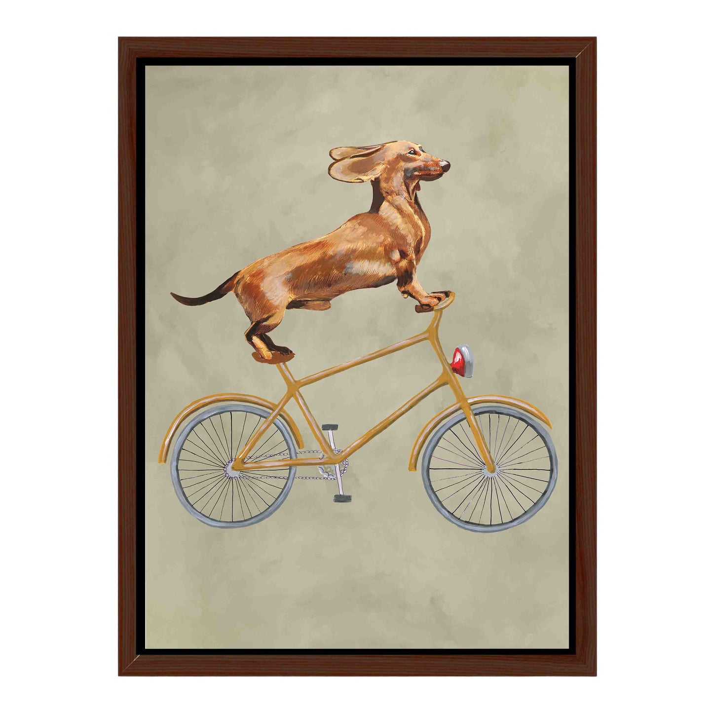 DACHSHUND ON BICYCLE | CANVAS