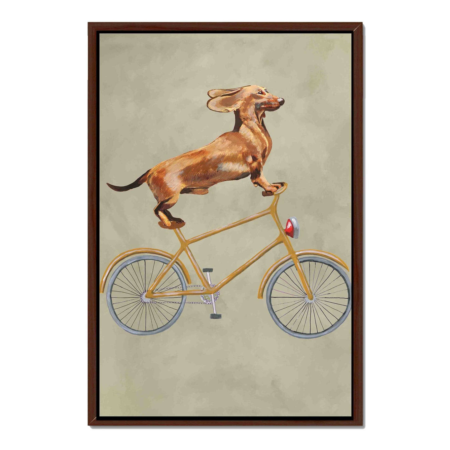 DACHSHUND ON BICYCLE | CANVAS