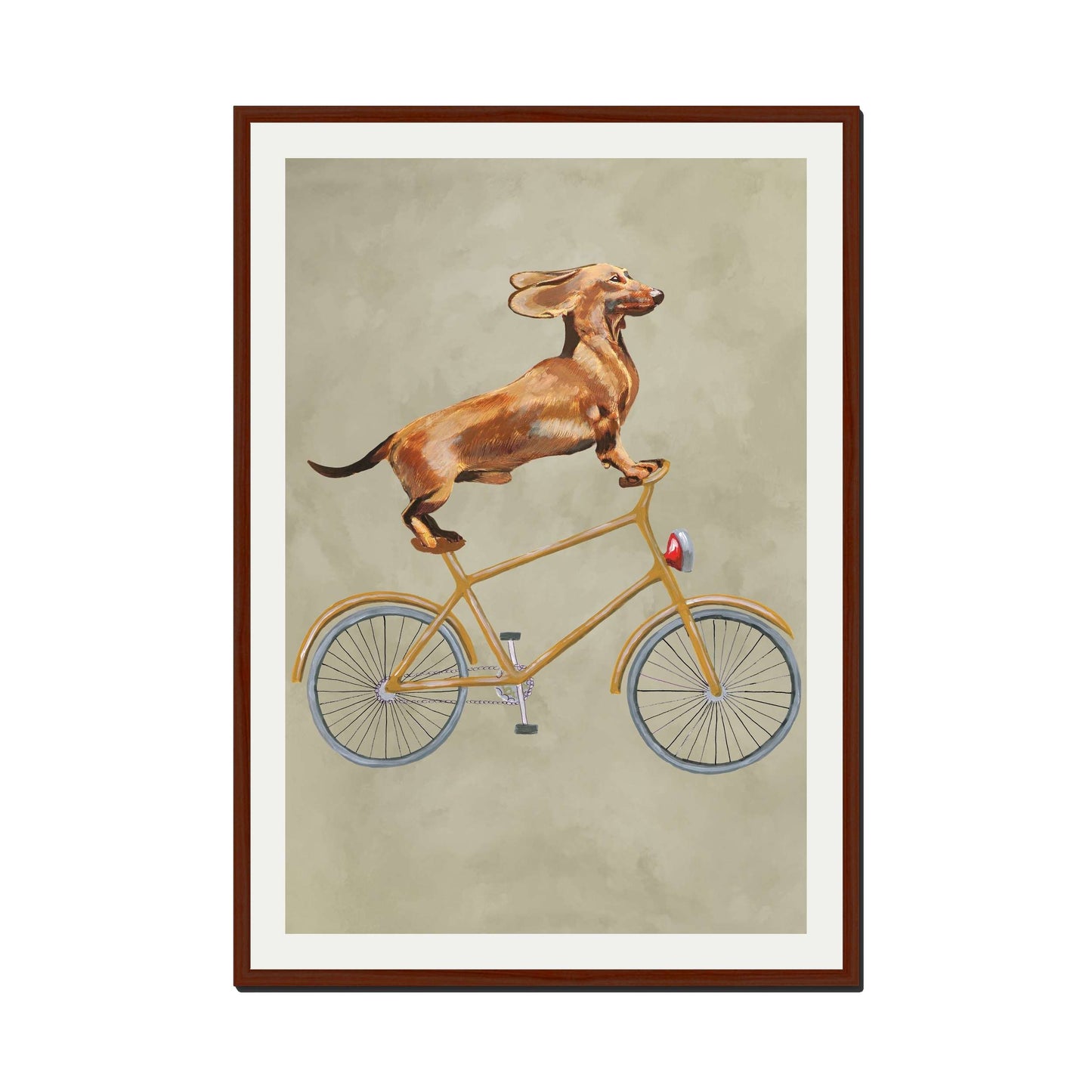 DACHSHUND ON BICYCLE | PRINT