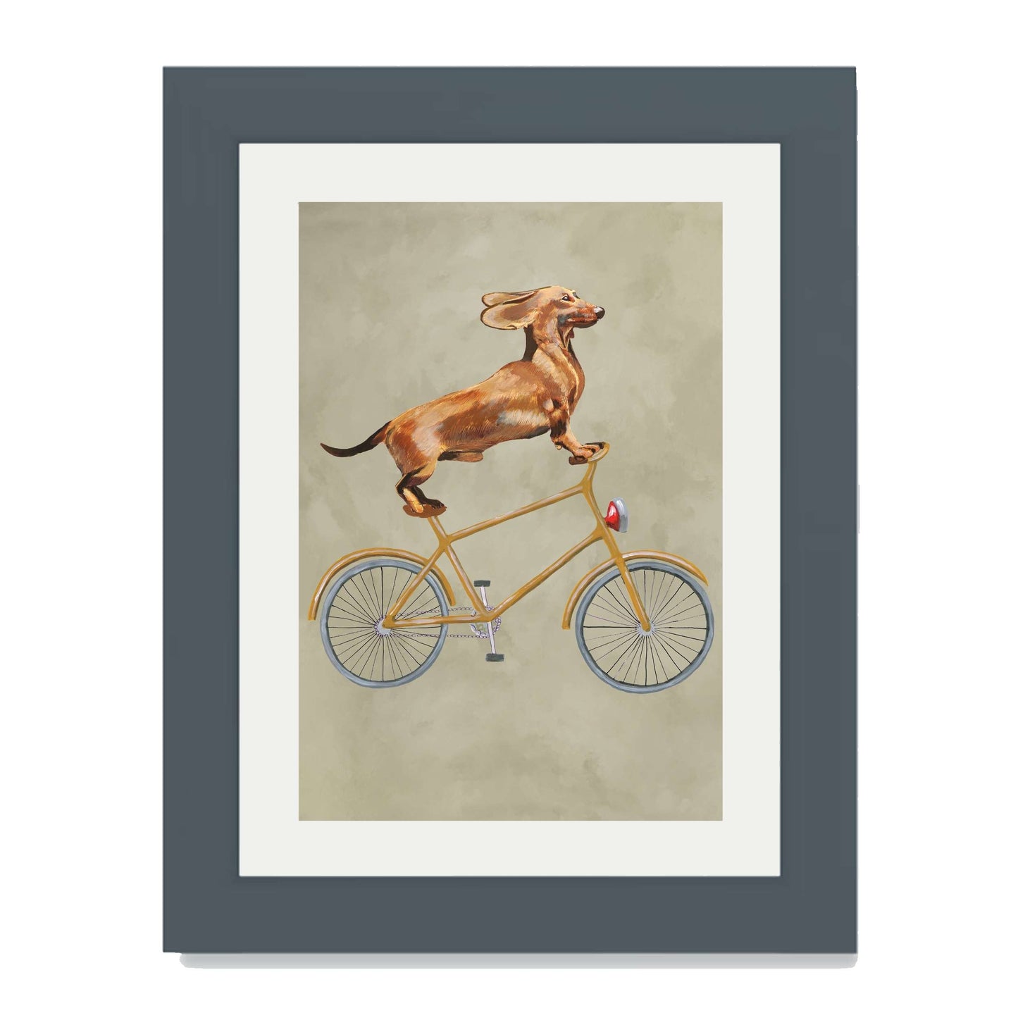 DACHSHUND ON BICYCLE | PRINT