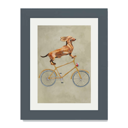 DACHSHUND ON BICYCLE | PRINT
