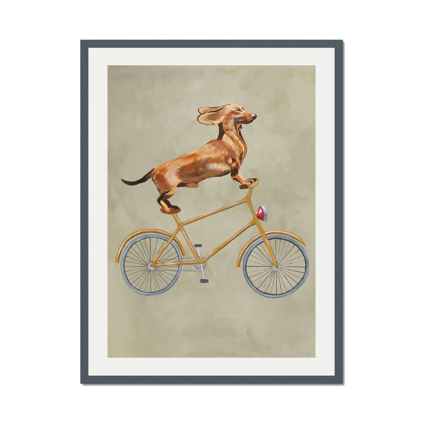 DACHSHUND ON BICYCLE | PRINT