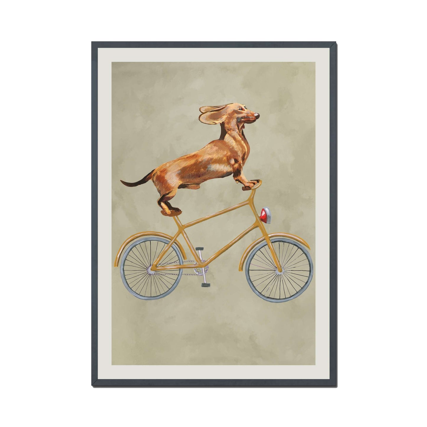 DACHSHUND ON BICYCLE | PRINT