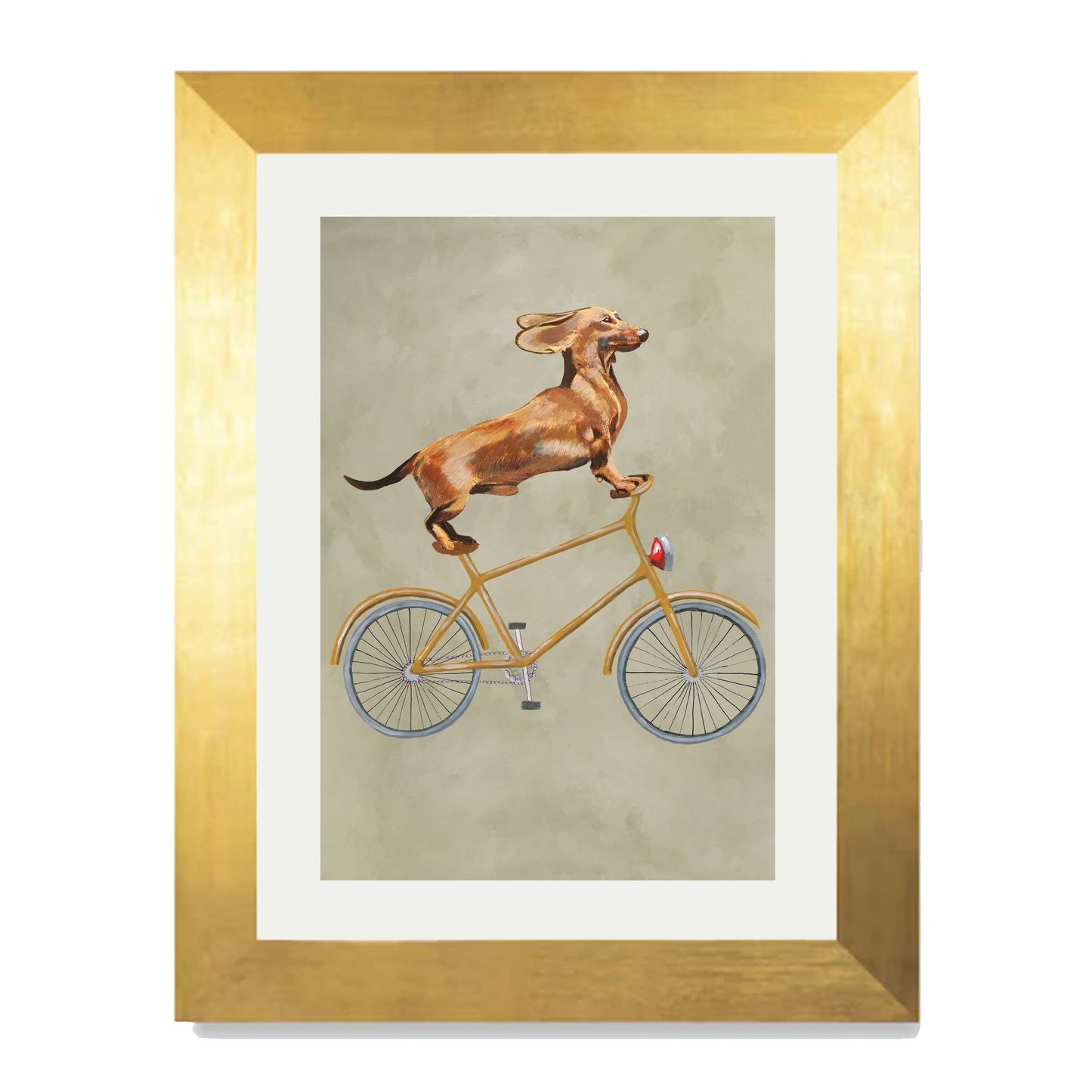DACHSHUND ON BICYCLE | PRINT