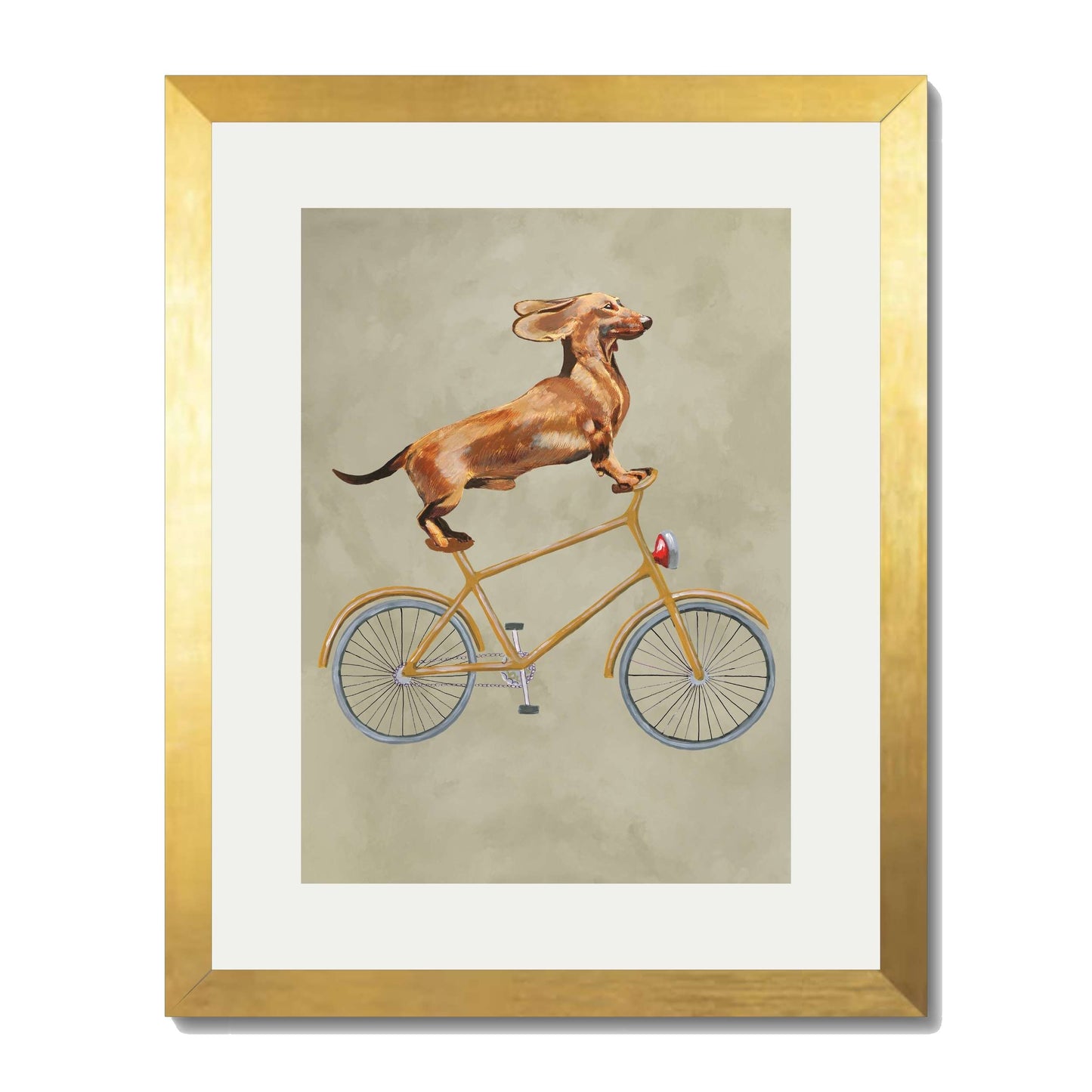DACHSHUND ON BICYCLE | PRINT