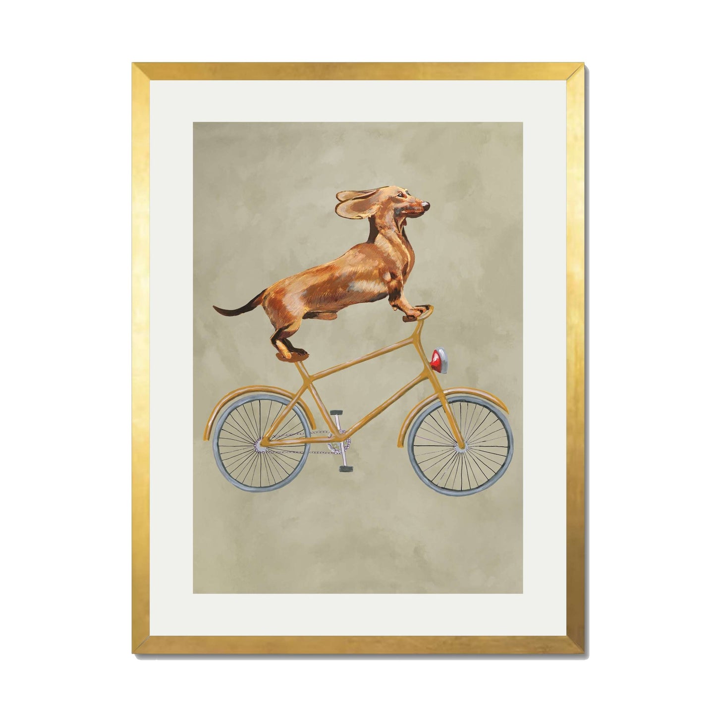 DACHSHUND ON BICYCLE | PRINT