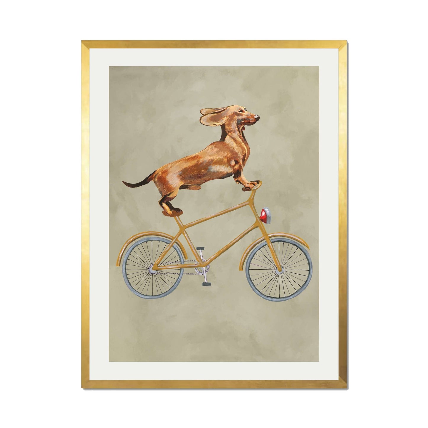 DACHSHUND ON BICYCLE | PRINT