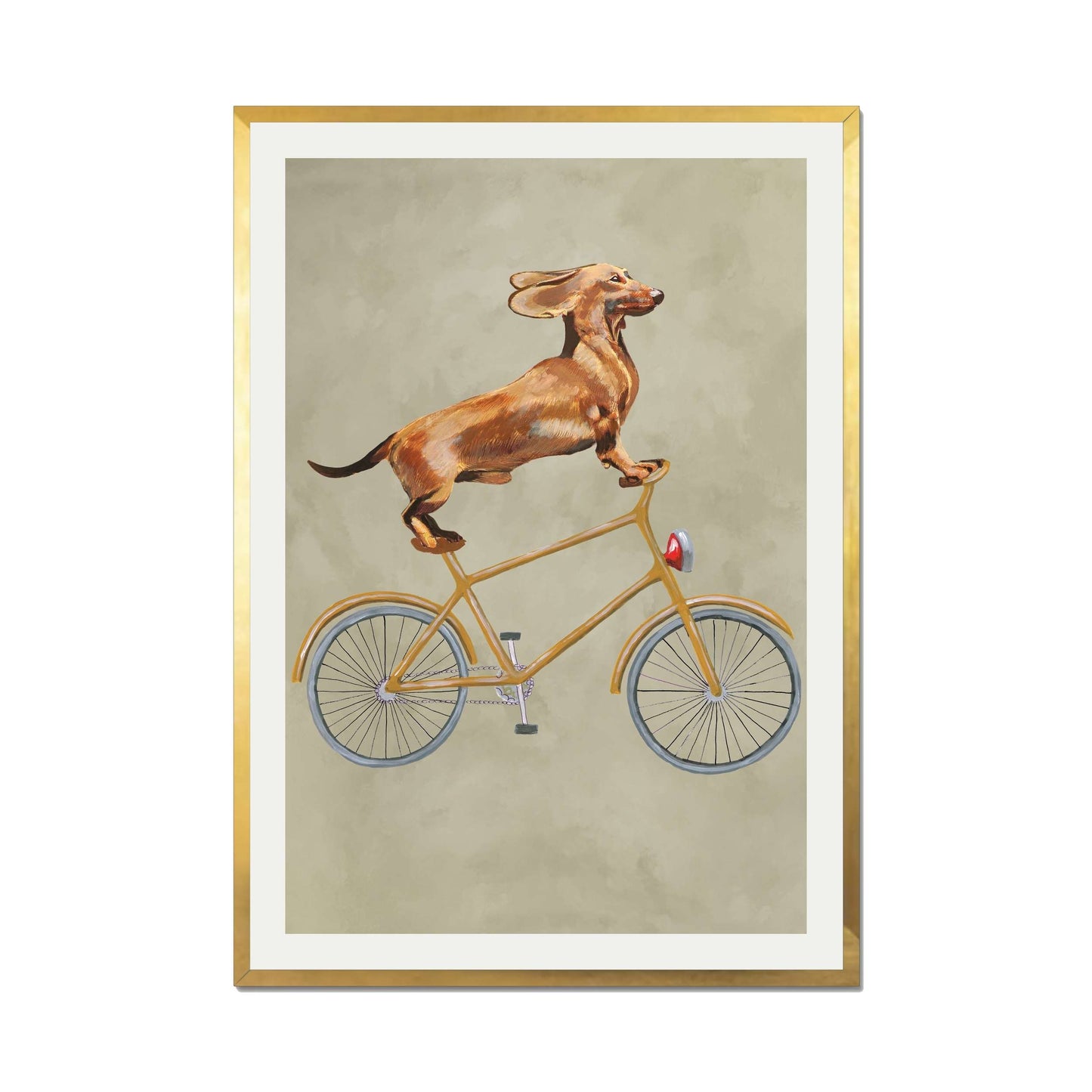 DACHSHUND ON BICYCLE | PRINT