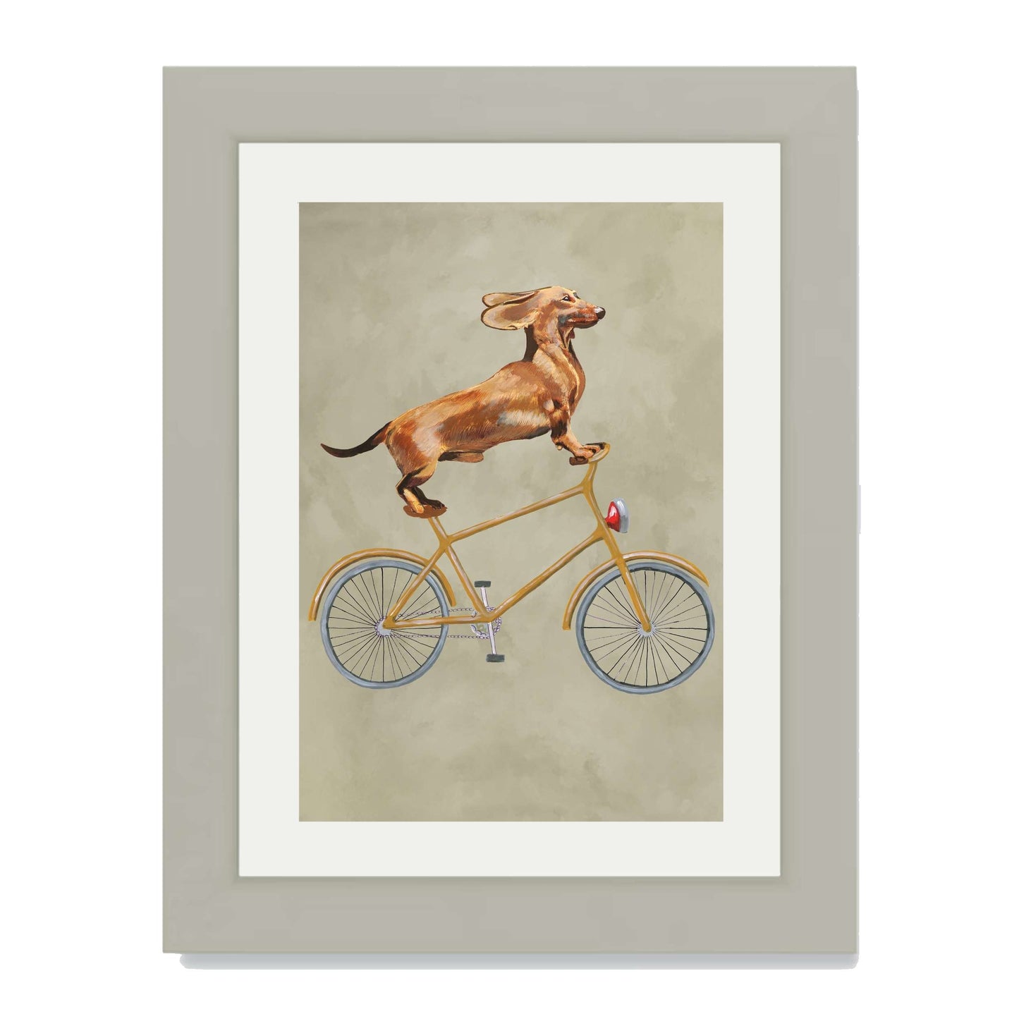 DACHSHUND ON BICYCLE | PRINT