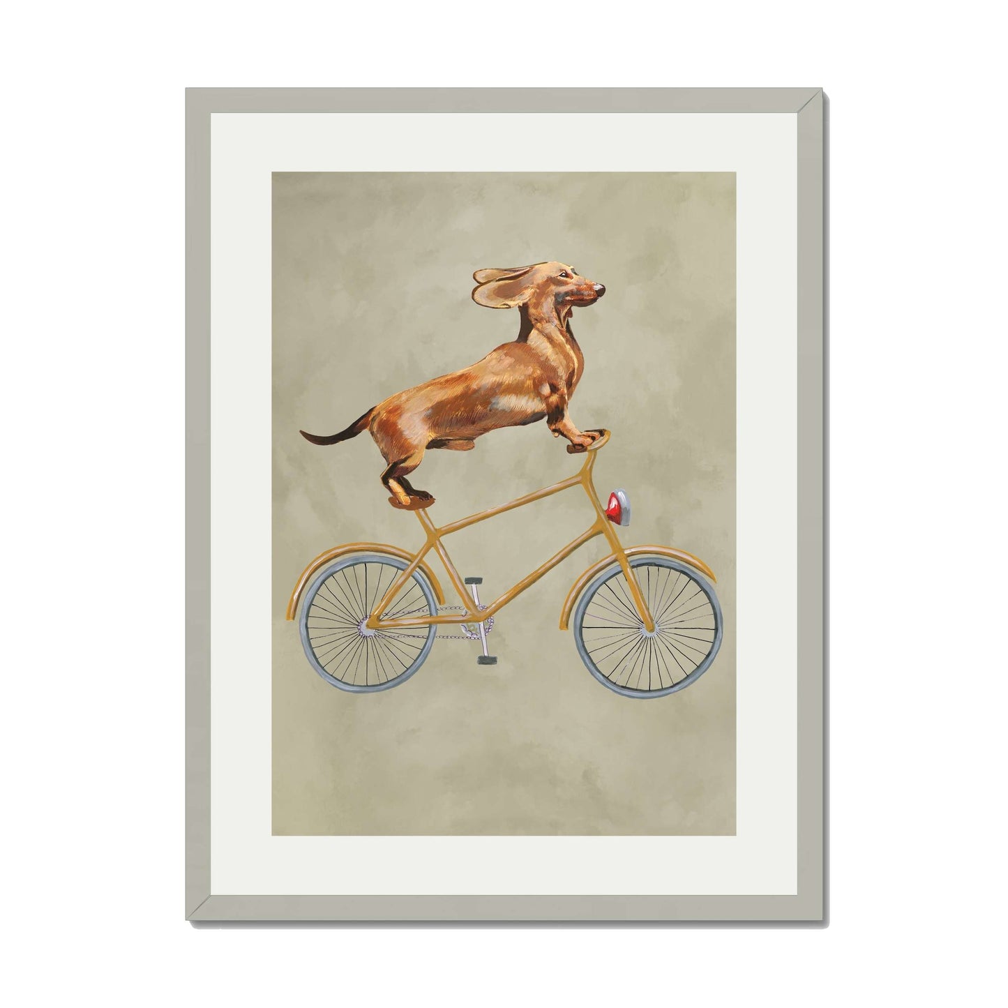 DACHSHUND ON BICYCLE | PRINT