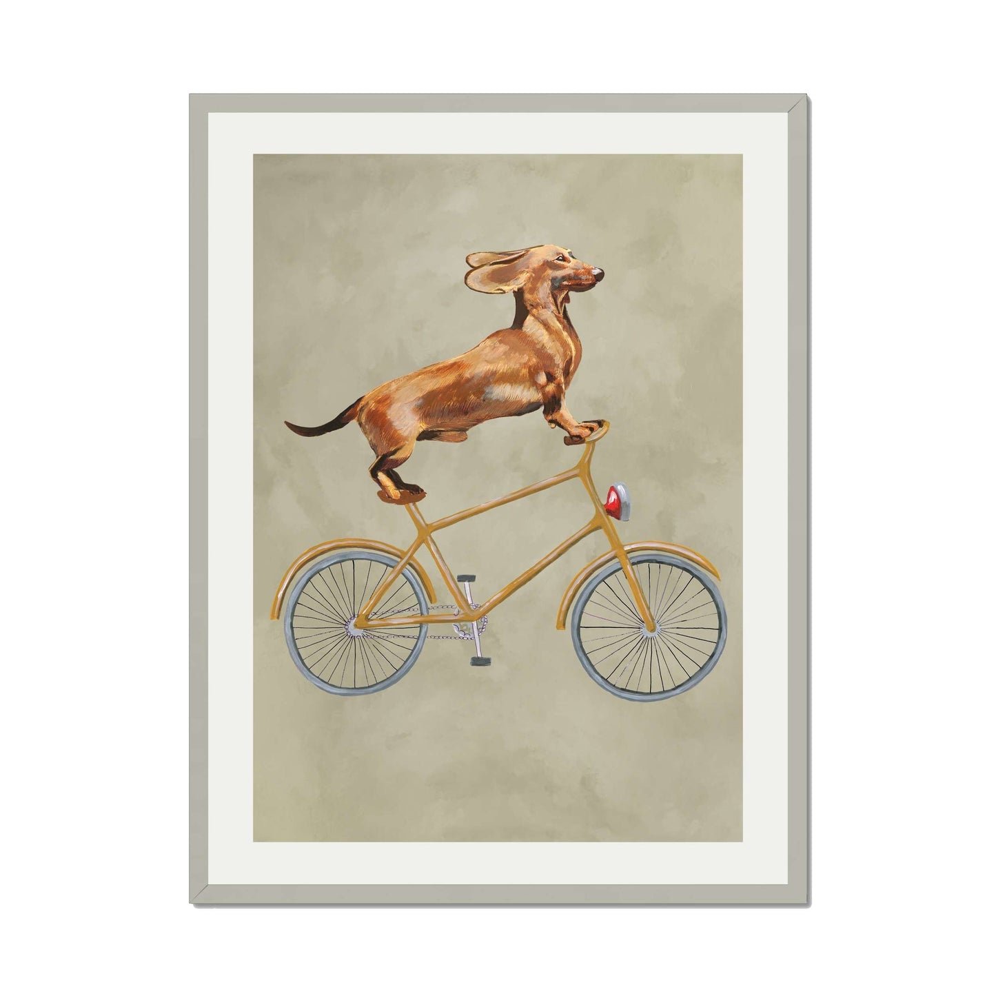 DACHSHUND ON BICYCLE | PRINT