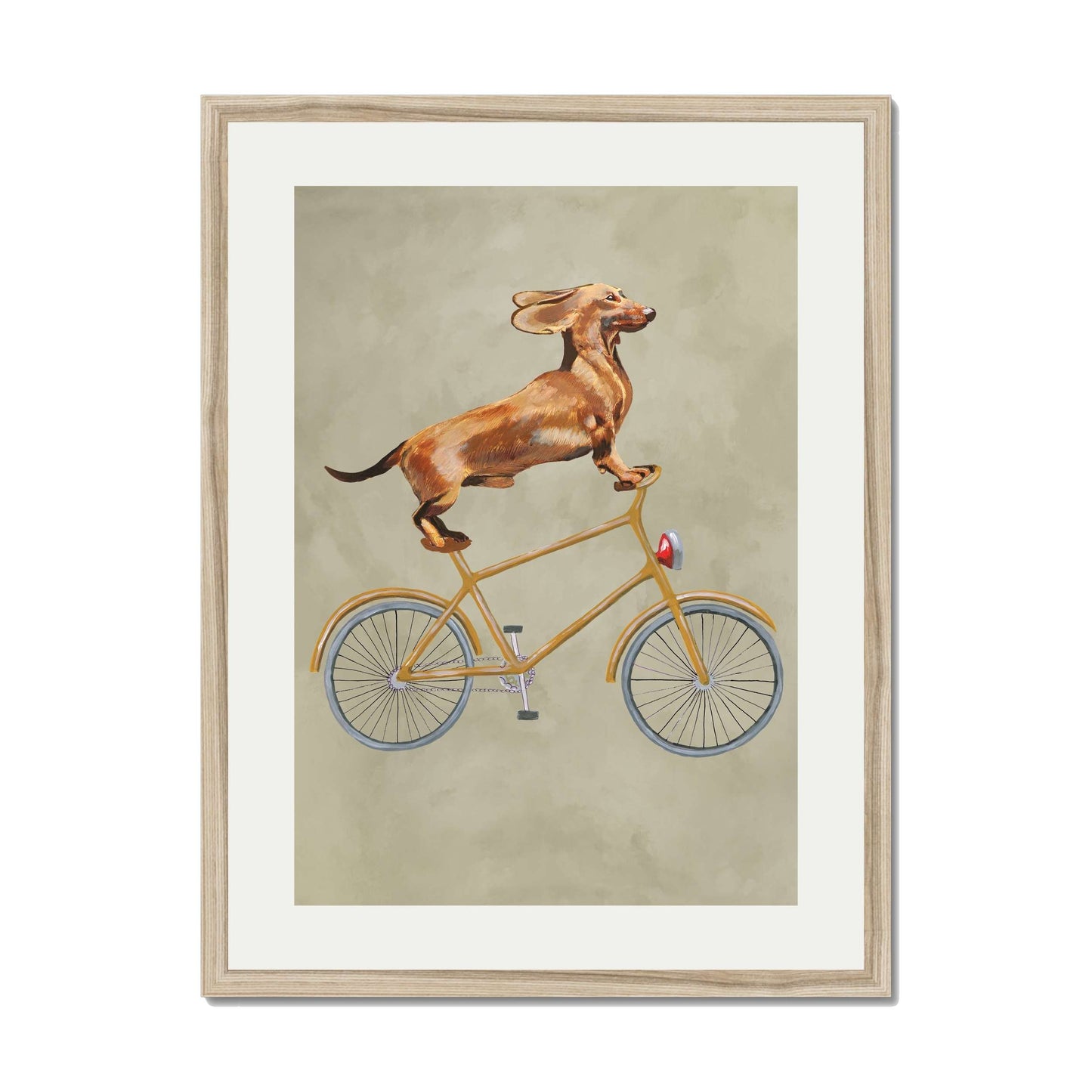 DACHSHUND ON BICYCLE | PRINT