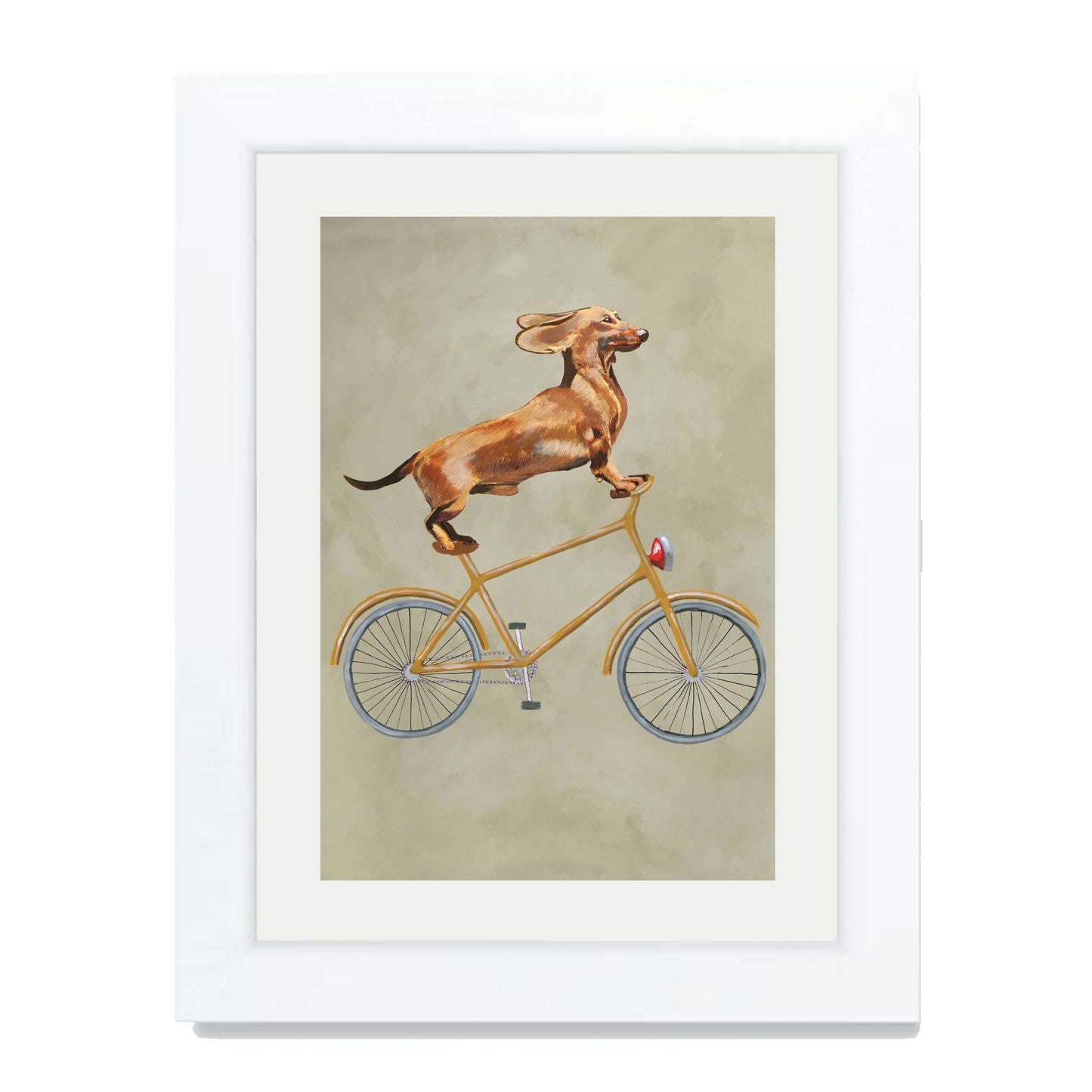 DACHSHUND ON BICYCLE | PRINT