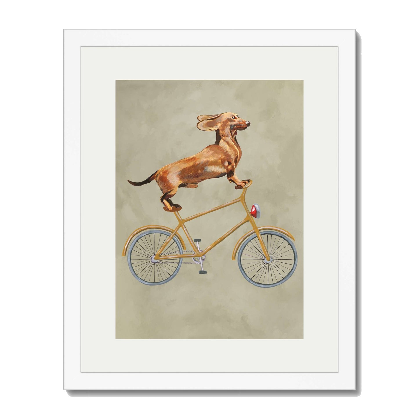 DACHSHUND ON BICYCLE | PRINT