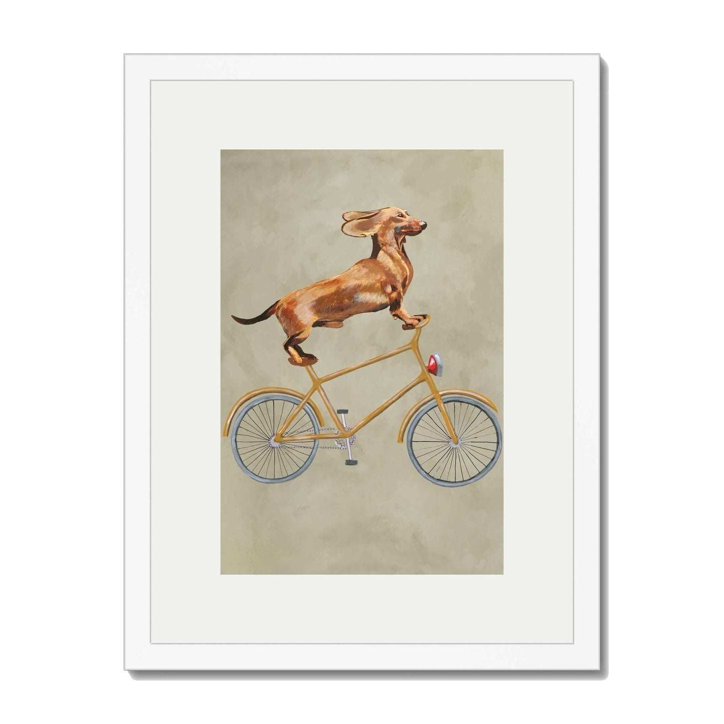 DACHSHUND ON BICYCLE | PRINT