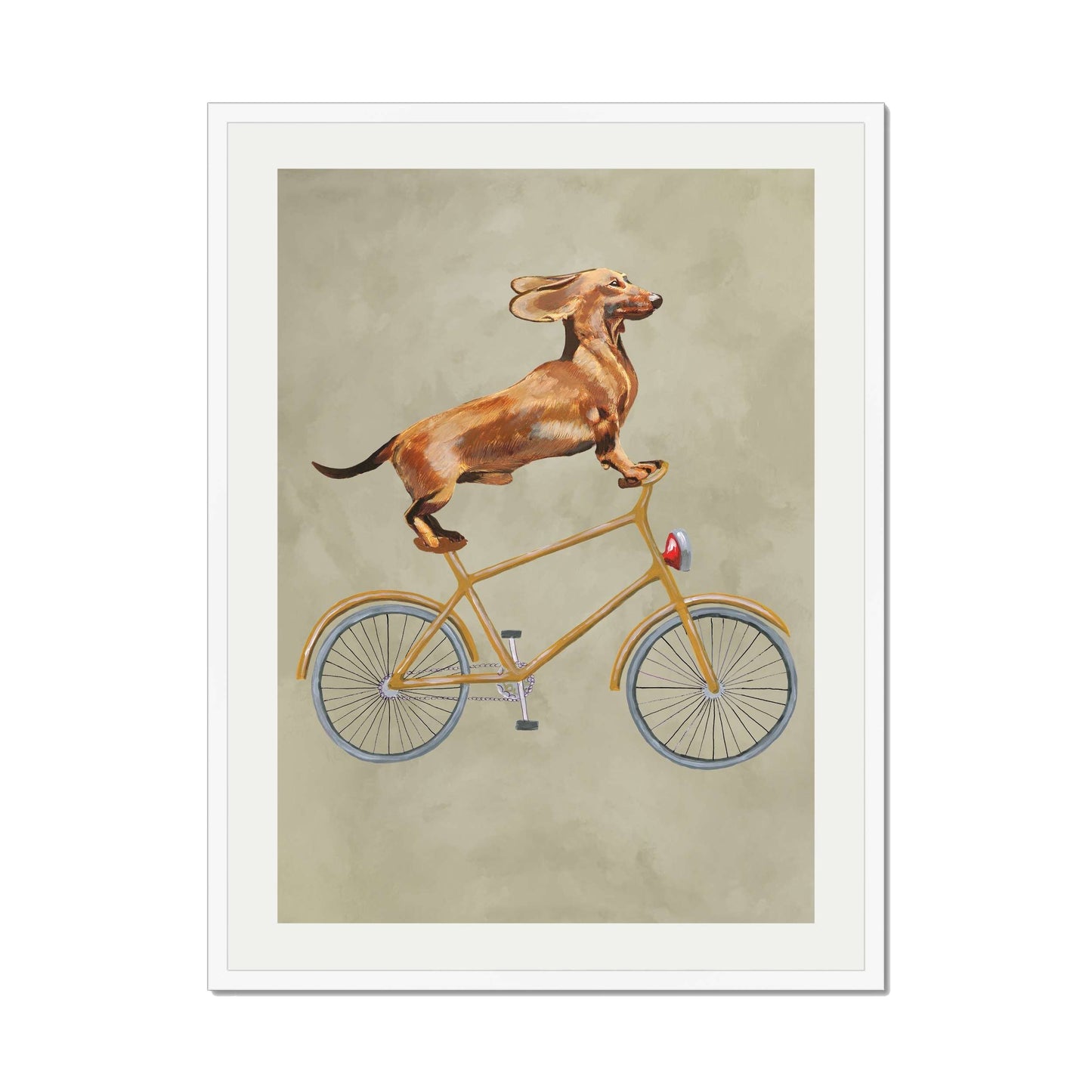 DACHSHUND ON BICYCLE | PRINT