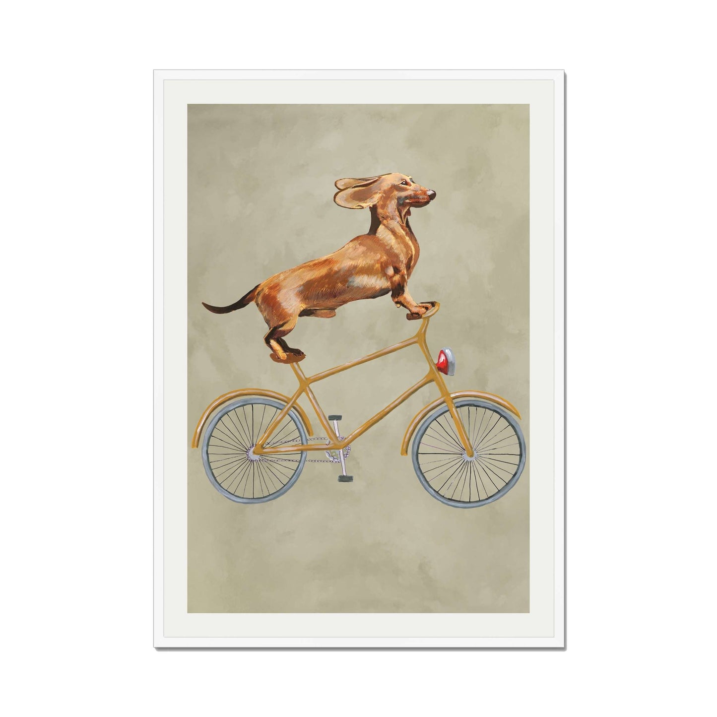 DACHSHUND ON BICYCLE | PRINT