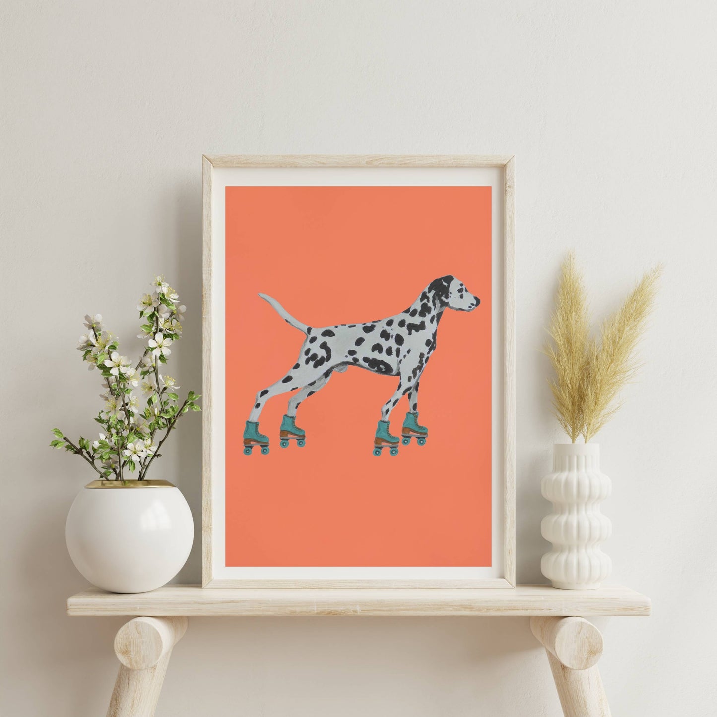 DALMATIAN WITH ROLLERSKATES | PRINT