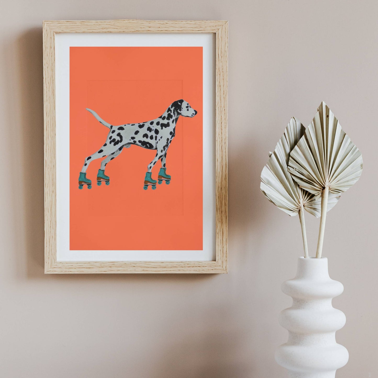 DALMATIAN WITH ROLLERSKATES | PRINT