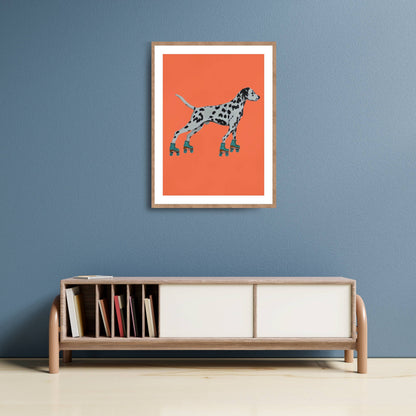 DALMATIAN WITH ROLLERSKATES | PRINT