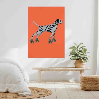 DALMATIAN WITH ROLLERSKATES | CANVAS