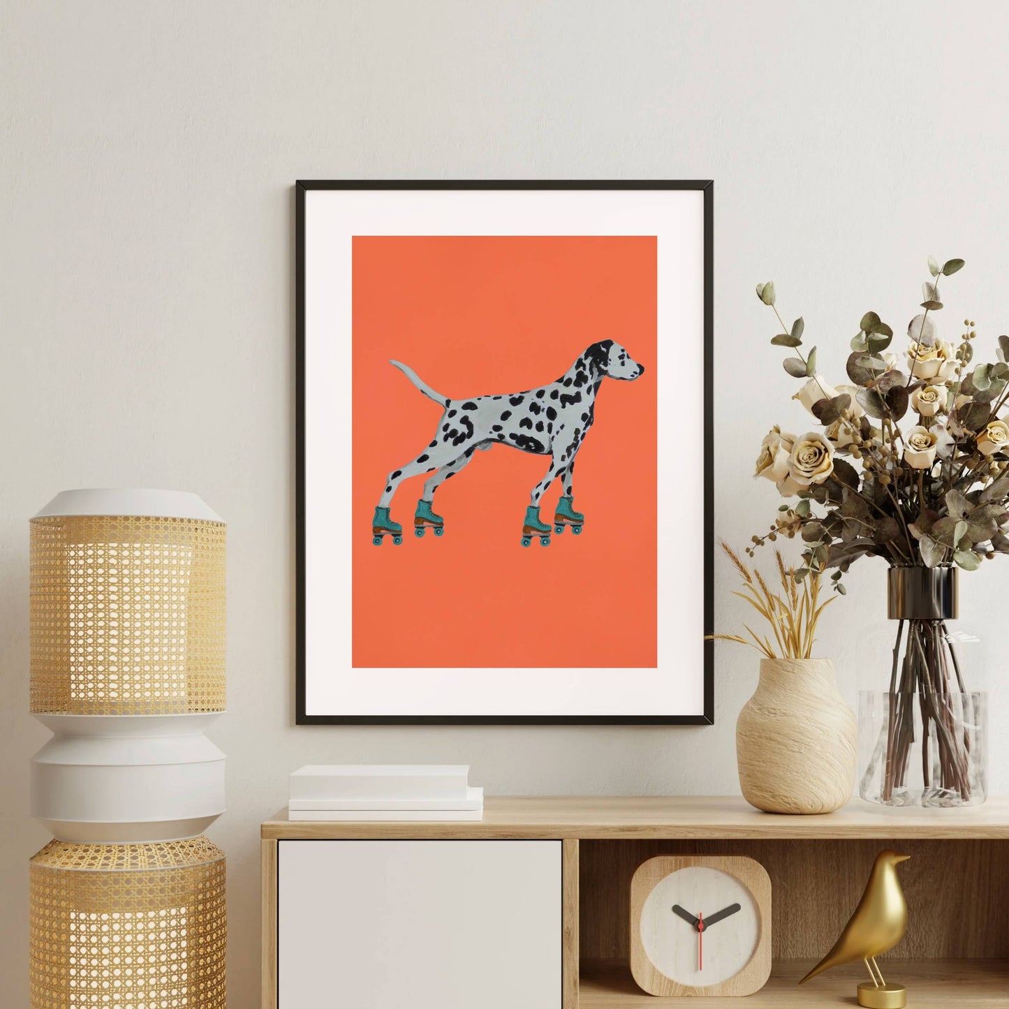 DALMATIAN WITH ROLLERSKATES | PRINT