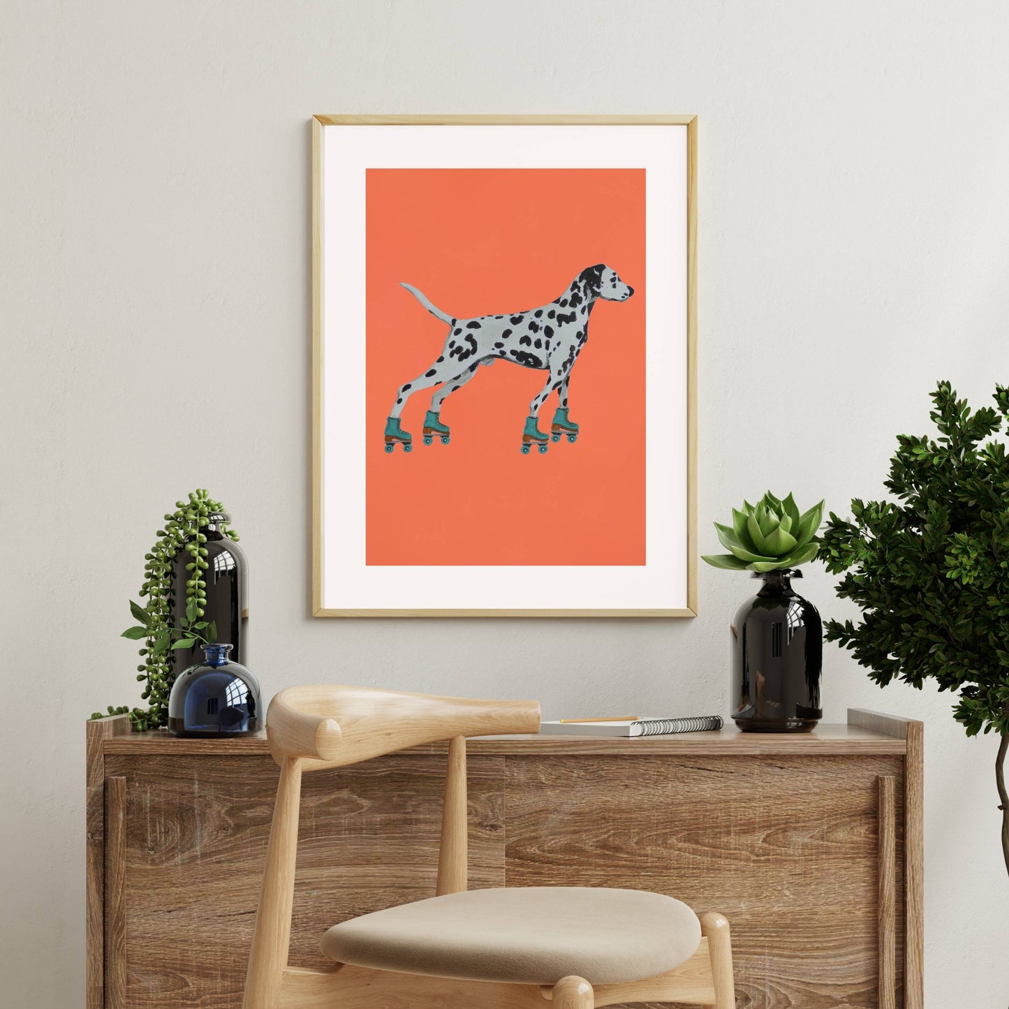 DALMATIAN WITH ROLLERSKATES | PRINT