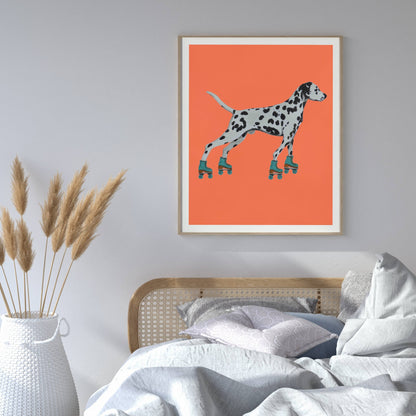 DALMATIAN WITH ROLLERSKATES | PRINT
