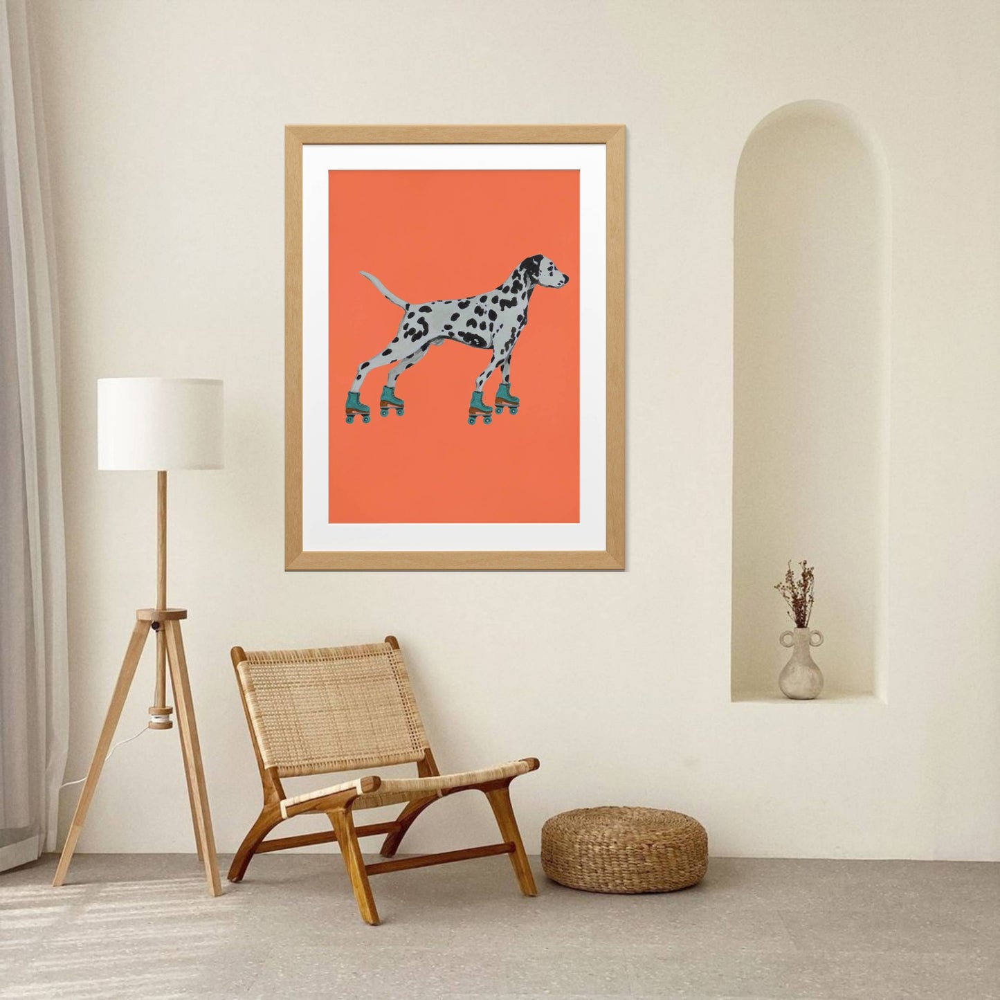DALMATIAN WITH ROLLERSKATES | PRINT