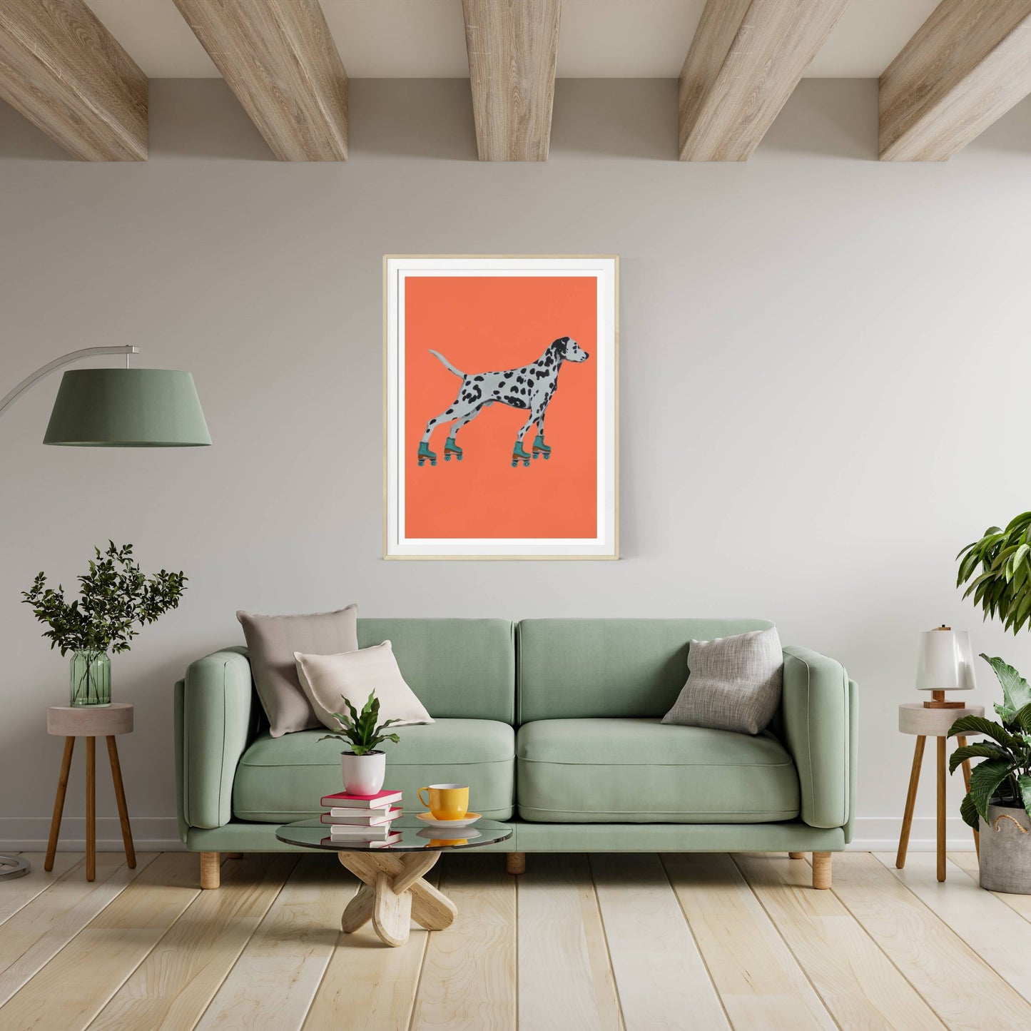 DALMATIAN WITH ROLLERSKATES | PRINT