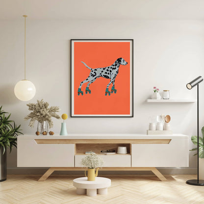 DALMATIAN WITH ROLLERSKATES | PRINT