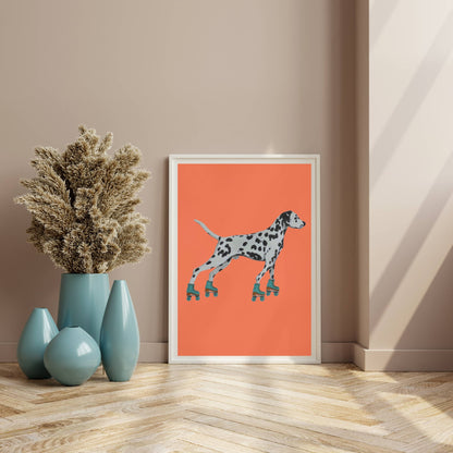 DALMATIAN WITH ROLLERSKATES | PRINT