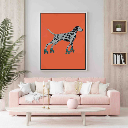 DALMATIAN WITH ROLLERSKATES | CANVAS