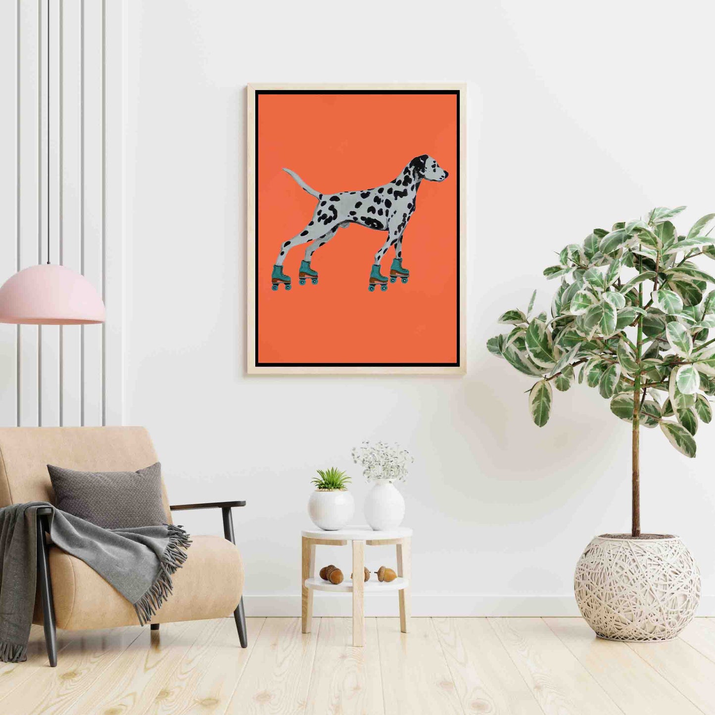 DALMATIAN WITH ROLLERSKATES | CANVAS