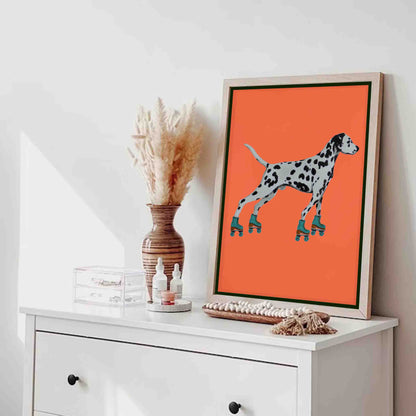 DALMATIAN WITH ROLLERSKATES | CANVAS