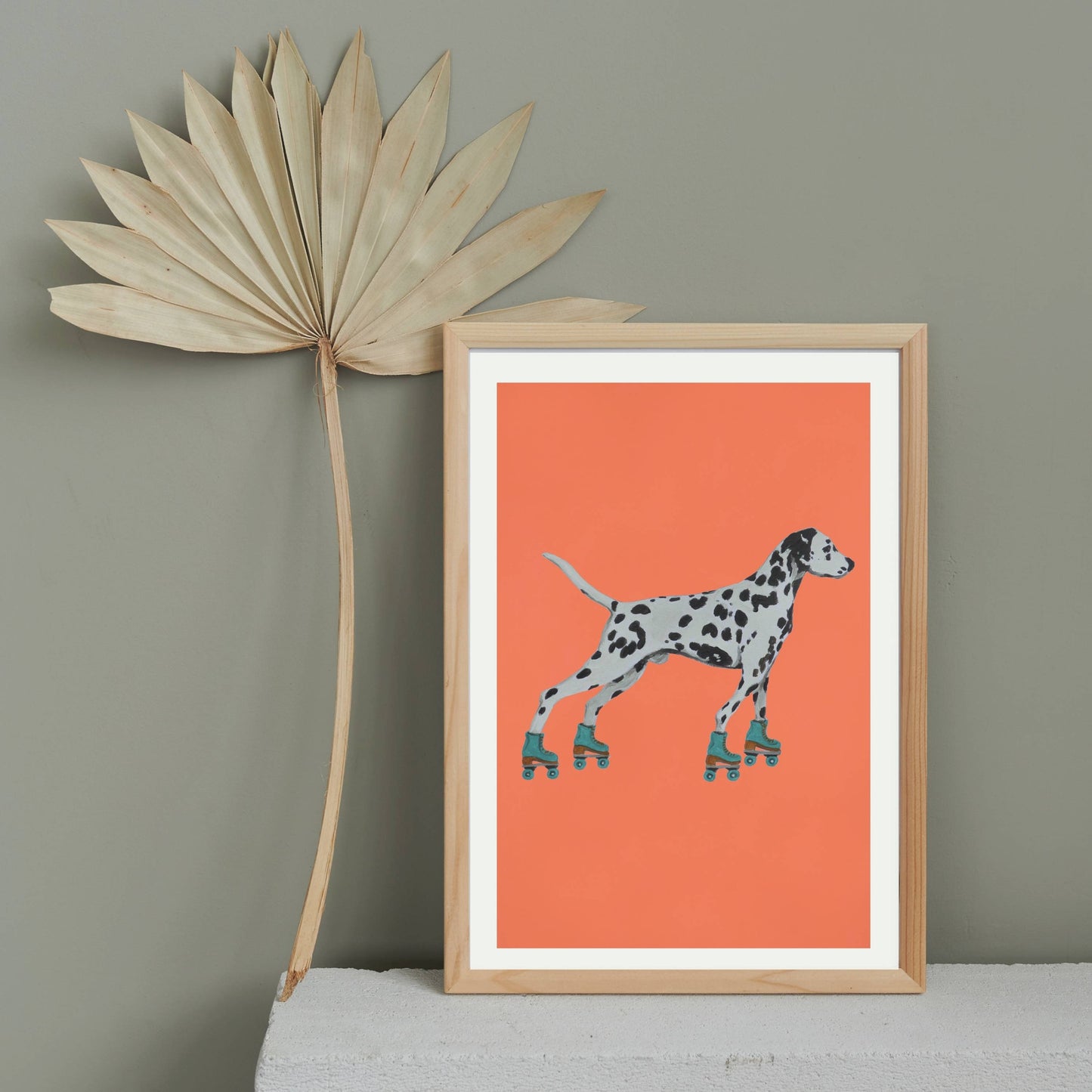 DALMATIAN WITH ROLLERSKATES | PRINT