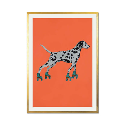 DALMATIAN WITH ROLLERSKATES | PRINT