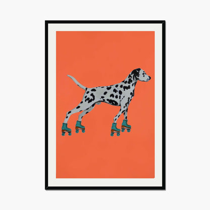 DALMATIAN WITH ROLLERSKATES | PRINT