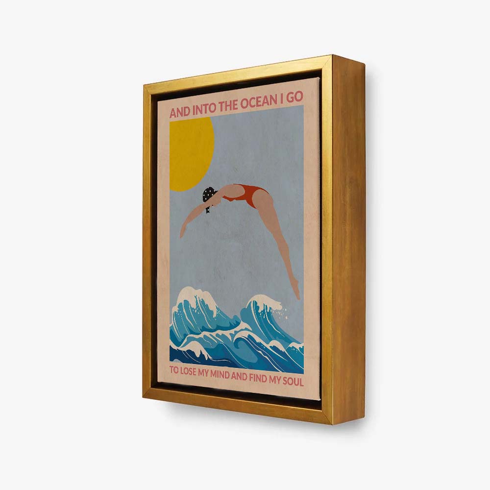 DIVE GIRL (RED) | CANVAS