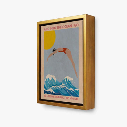 DIVE GIRL (RED) | CANVAS