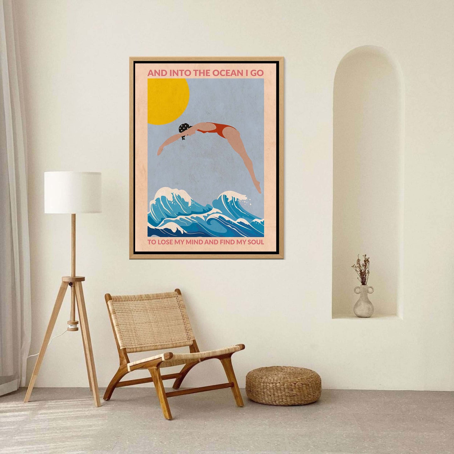DIVE GIRL (RED) | CANVAS