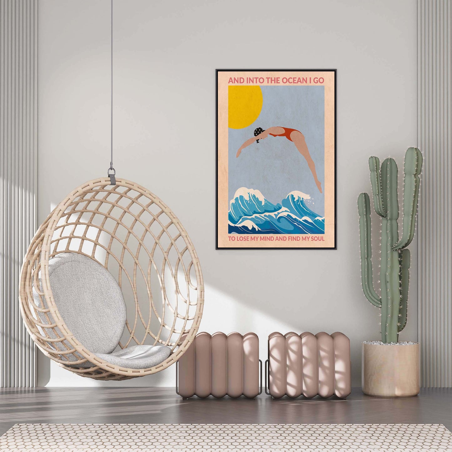 DIVE GIRL (RED) | CANVAS